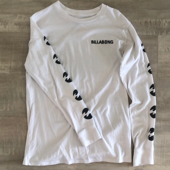 Unisex white Billabong long sleeve shirt. - Picture 1 of 1